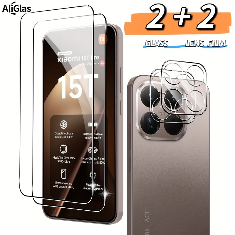Photography Kit Xiaomi 15T Pro - 2Pack Transparant Gehard Glas Screen Protector