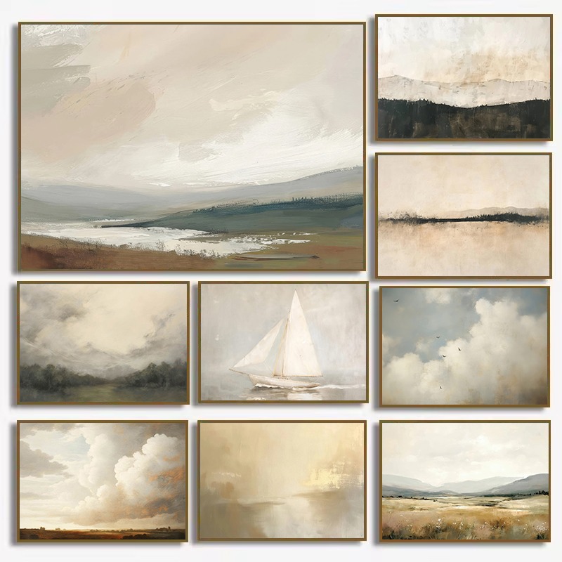 Photography Fine Art - Abstract Cloudscape Zeilboot Kustlandschap Neutrale Fine