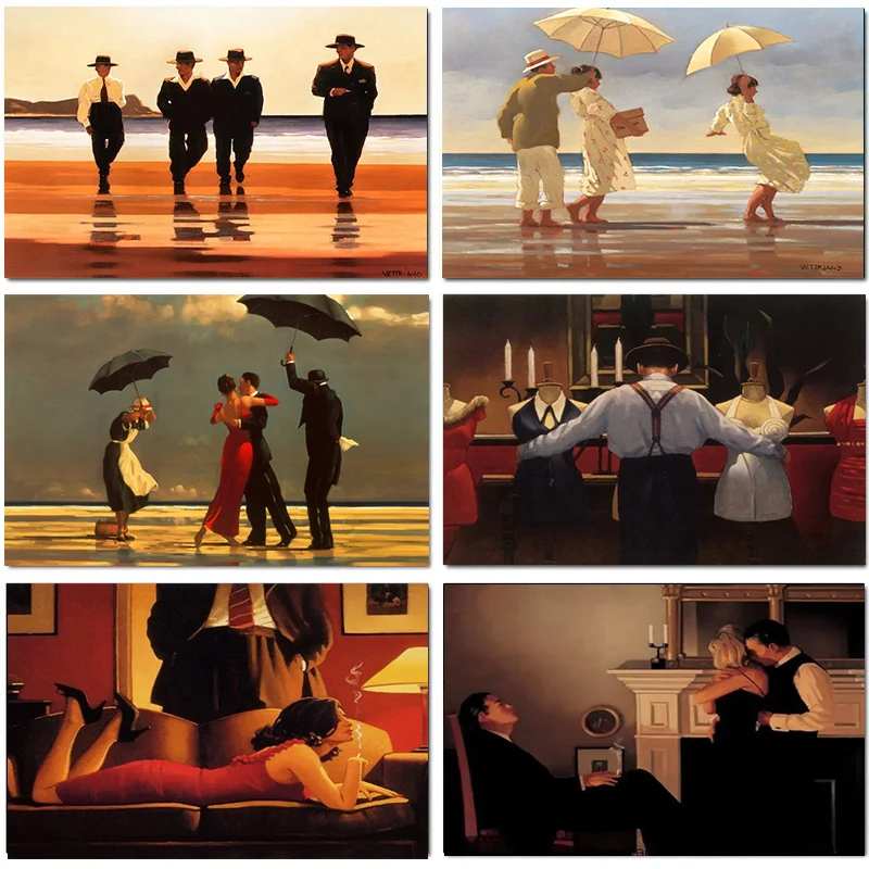 Photography By - Schotse kunstenaar Jack Vettriano Portretkunstwerk Canvas