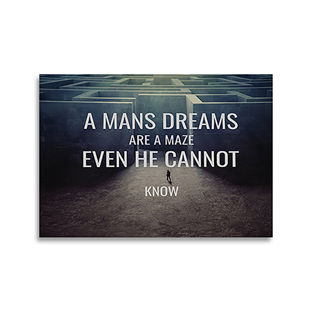 Photography Quotes - Motiverende canvas art 'Een man's dromen'