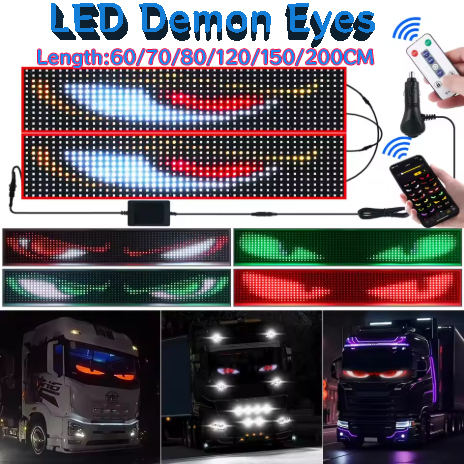 Pixel Art Led Panel - LED Devil Eyes sfeerverlichting, flexibel voorruit