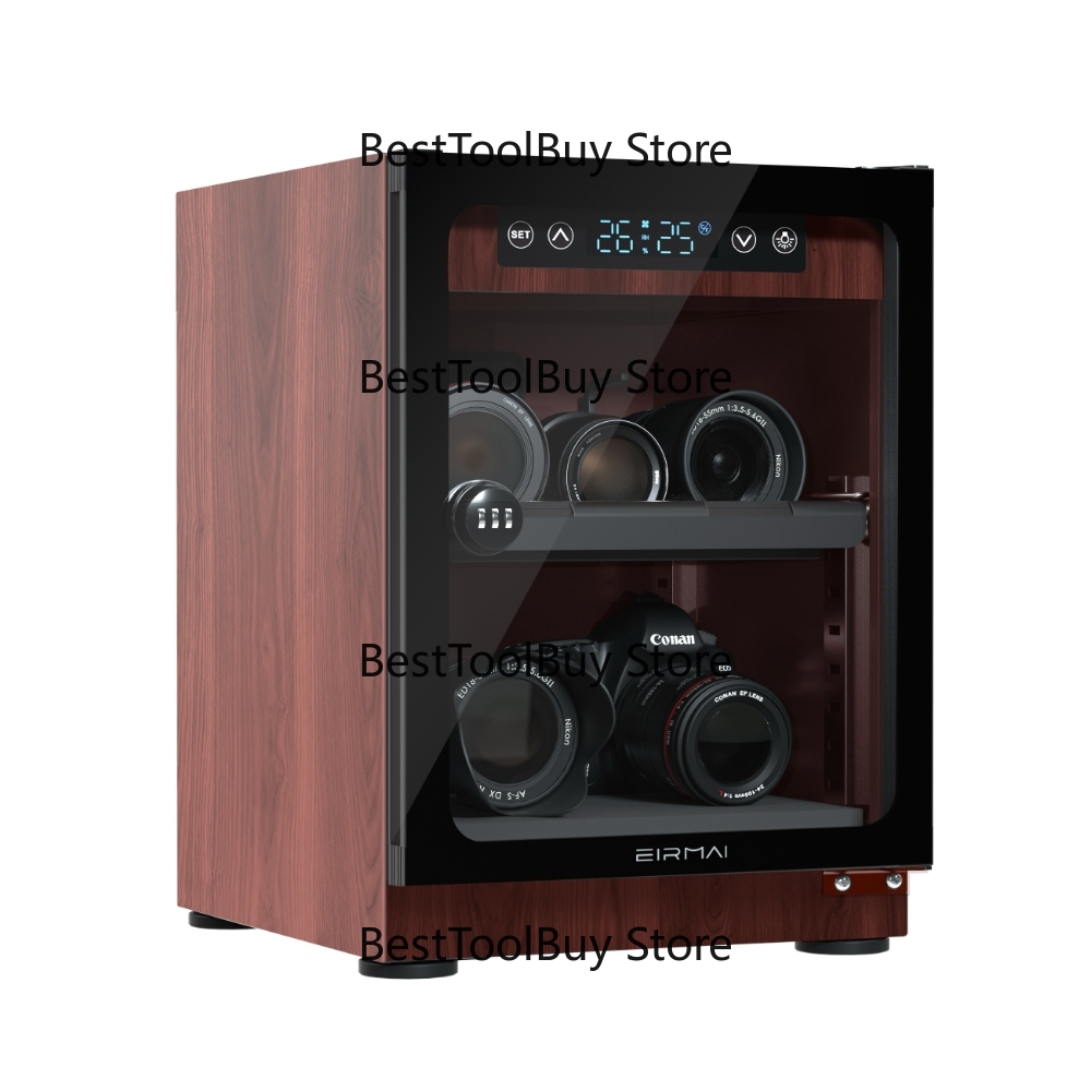 Camera Dry Cabinet - 30l Elektronische vochtbestendige doos in houtnerf