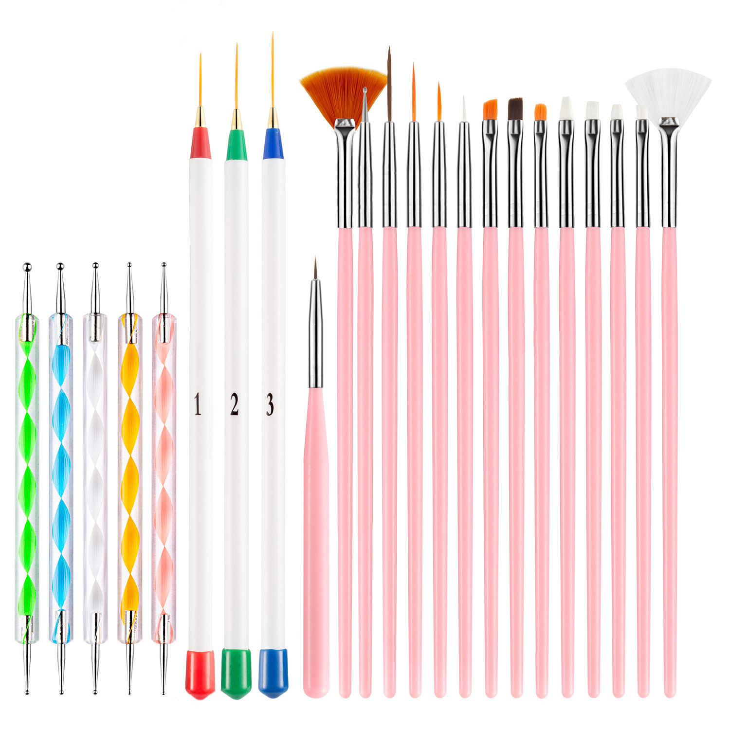 Photography Fine Art - 23 STKS Nail Art Penselen Kit
