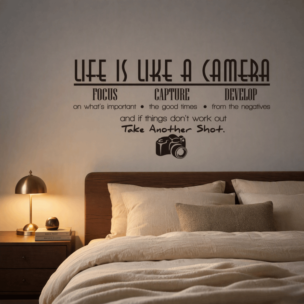 Photography Quotes - PVC Vinyl Wandstickers 25x70cm Zelfklevende Fotografie