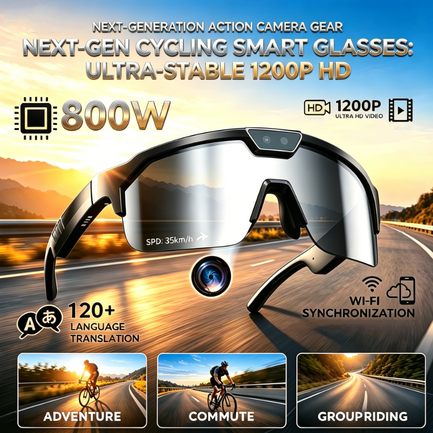 Fietsbril 2026 met 800W HD cam - Photography Japanese recensie en prijs