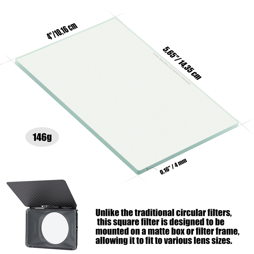 Zwart Mistfilter 4x5.65