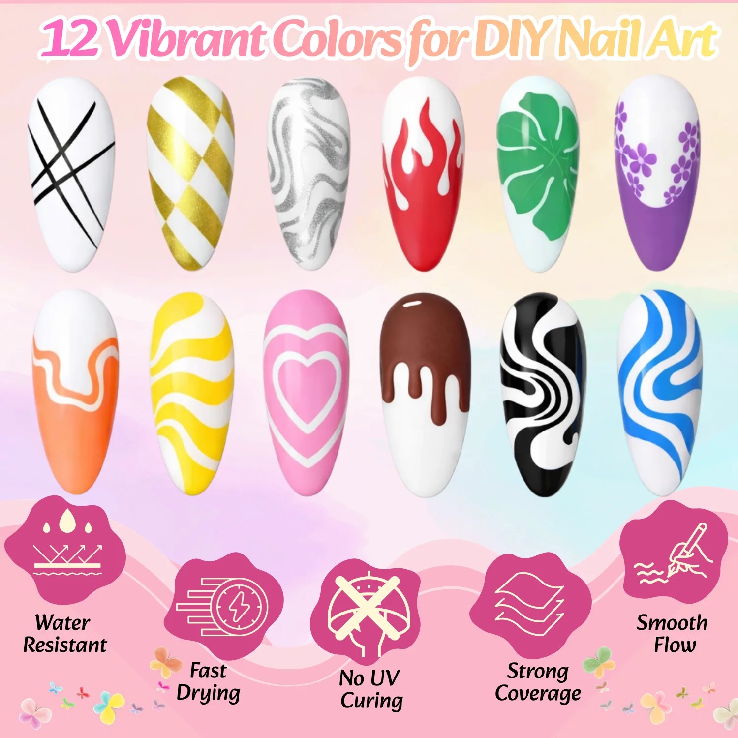 12 Kleuren 3D Nagelsticker Set - Photography Fine Art recensie en prijs