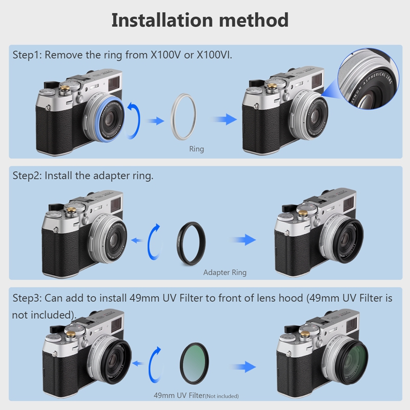 Haoge Lens Filter Adapter Ring - Fujifilm Camera X100Vi recensie en prijs