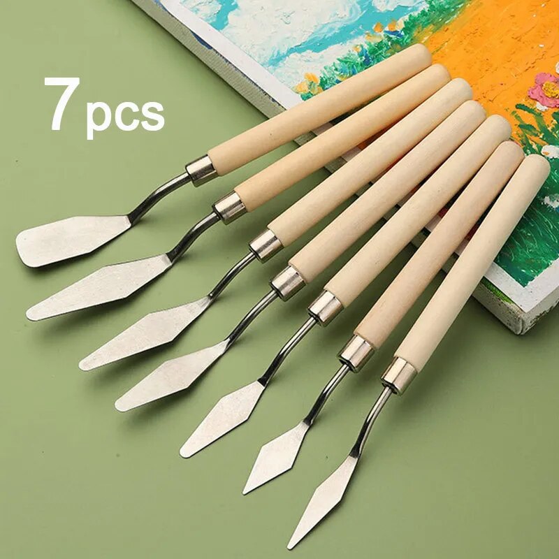 7 Stuks Rvs Paletmes Gouache P - Photography Fine Art recensie en prijs