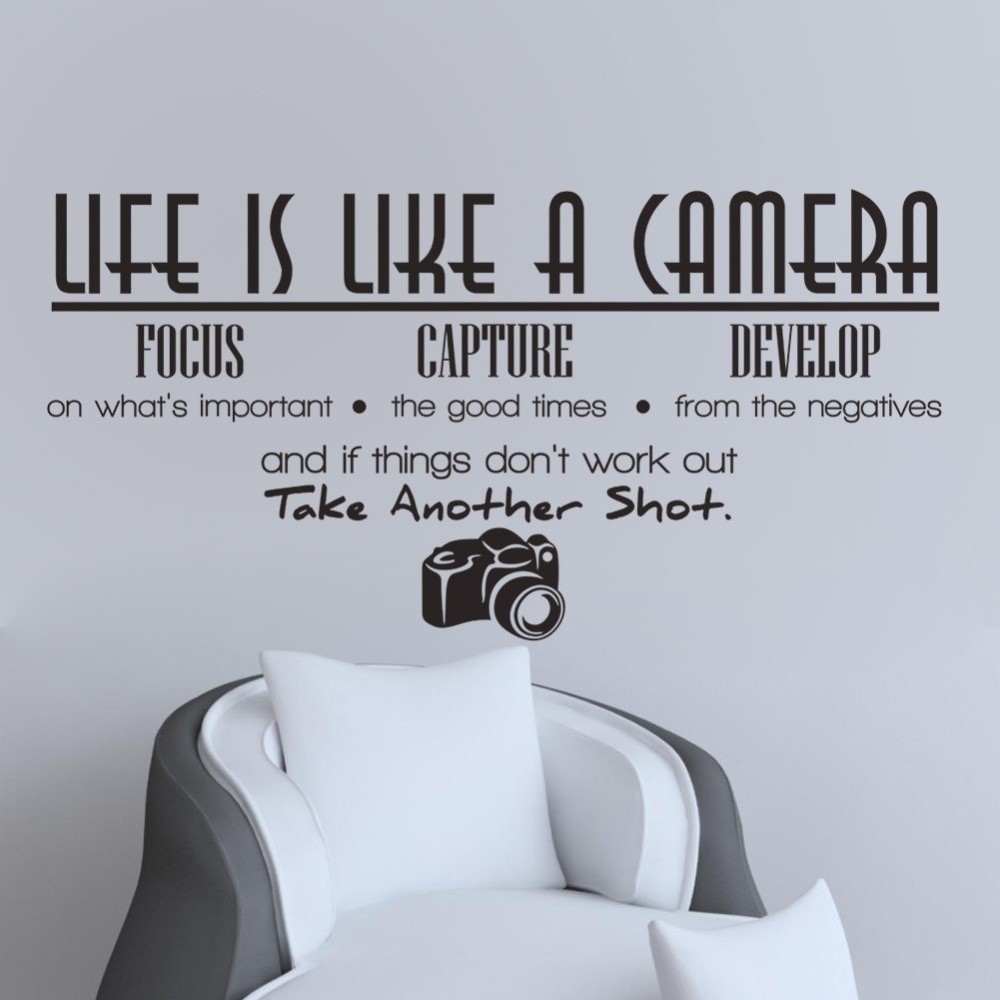PVC Vinyl Wandstickers 25x70cm - Photography Quotes recensie en prijs