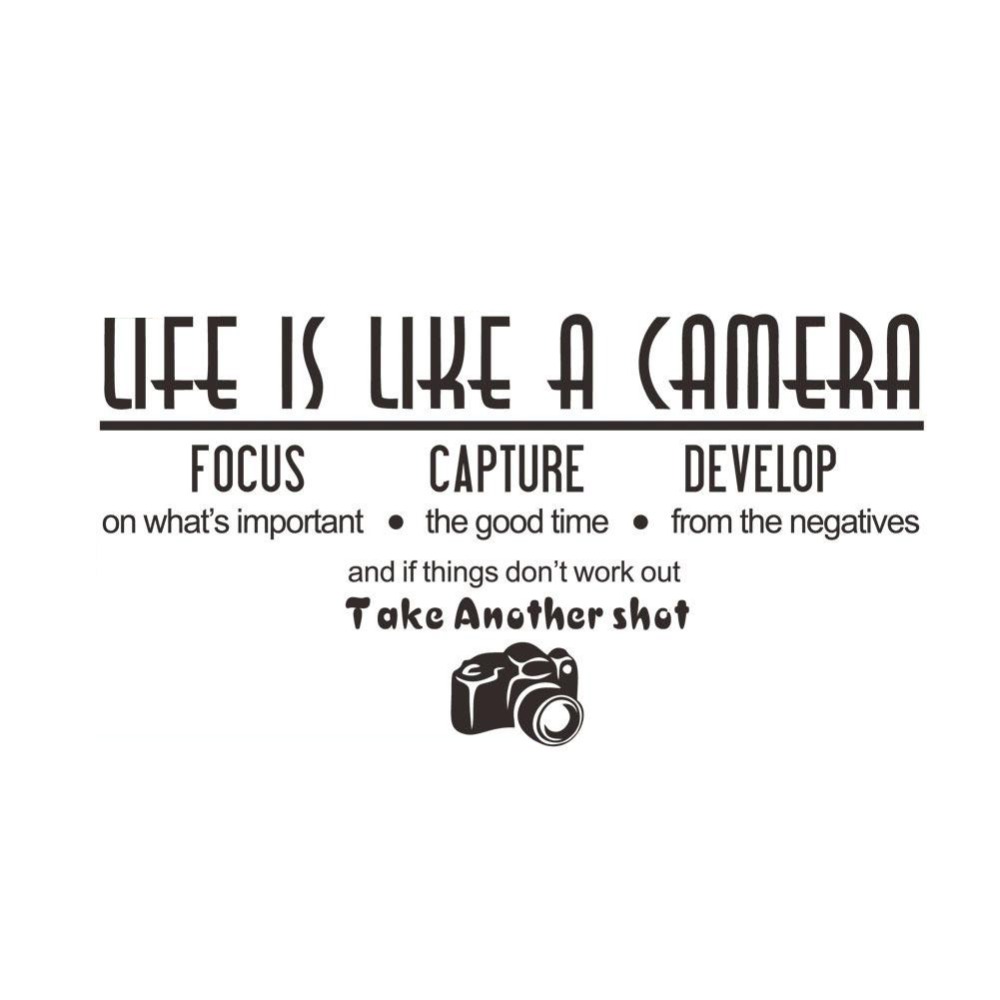 PVC Vinyl Wandstickers 25x70cm - Photography Quotes recensie en prijs